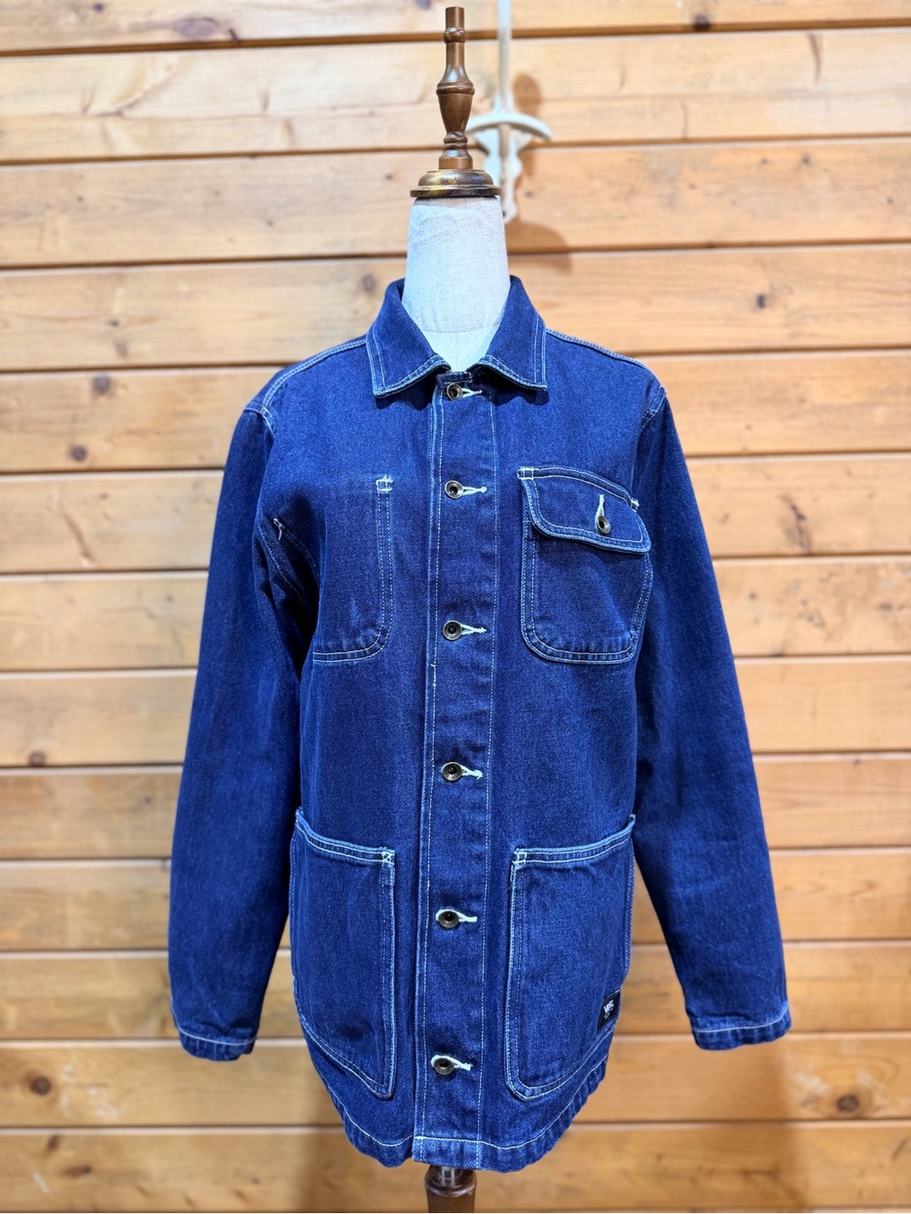 Vans Drill Chore Coat Denim Utility Jacket Dark Wash Unisex Small